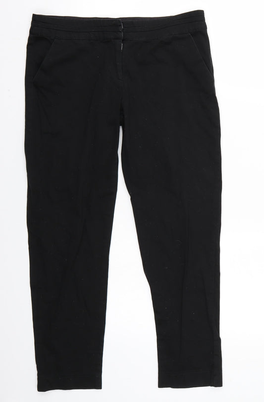 Fusion Womens Black Trousers Size 12 L26 in