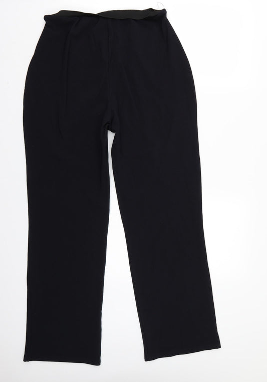 Lycra Womens Black Trousers Size XL L29 in