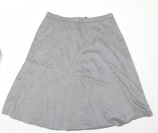 Pomodoro Womens Grey A-Line Skirt Size 16
