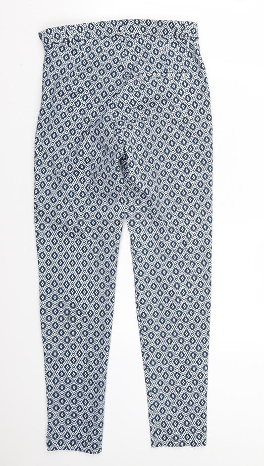H&M Womens White Trousers Size XS L25 in