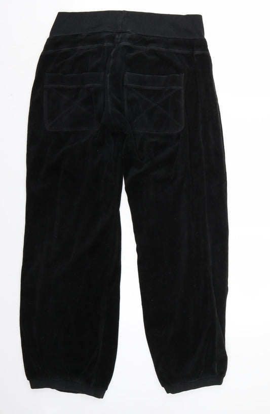 DOMYOS Womens Black Sweatpants Trousers Size M L27 in