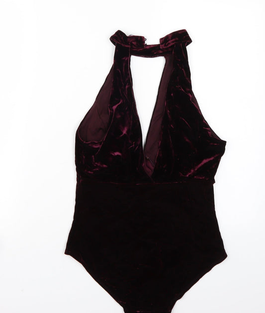 Newlook Womens Purple Bodysuit One-Piece Size 12