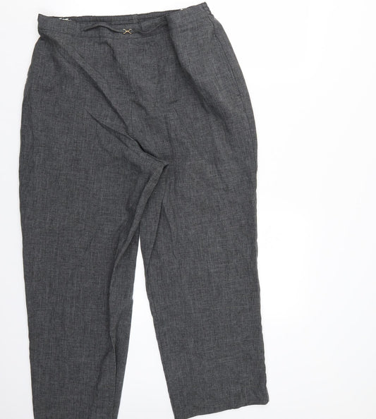 BHS Womens Grey Trousers Size 16 L26 in