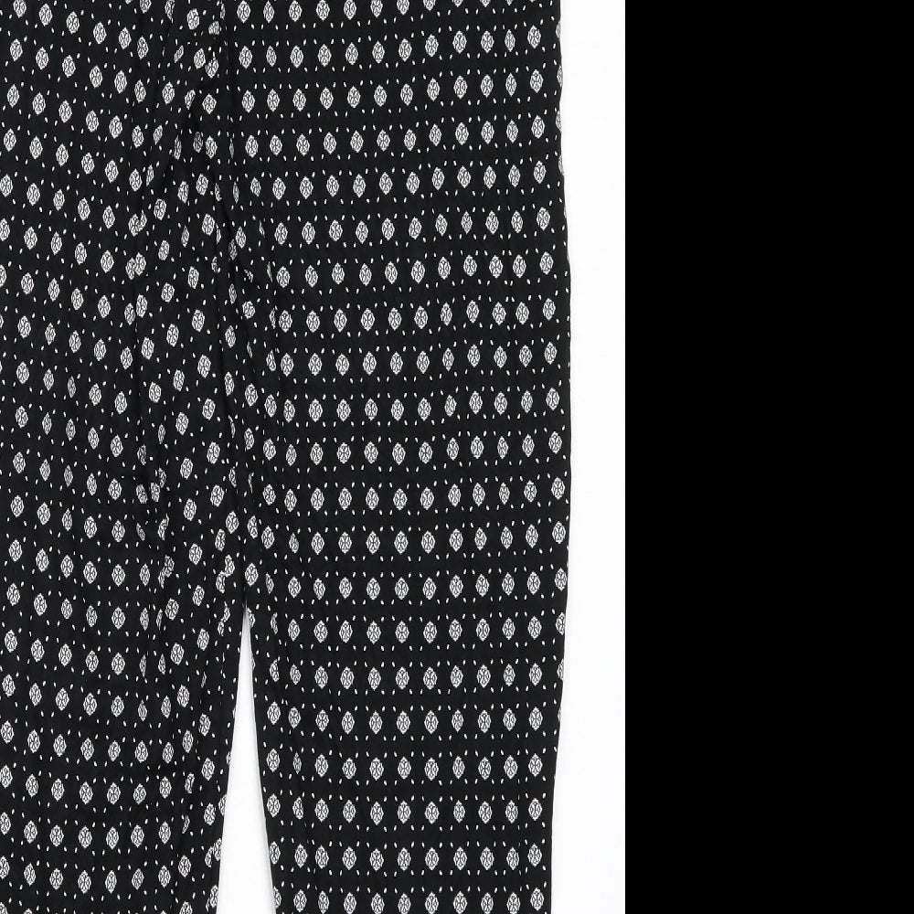NEXT Womens Black Bloomer Trousers Size 8 L25 in