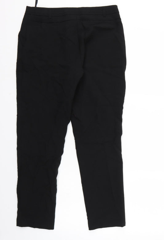 Peacocks Womens Black Trousers Size 10 L27 in