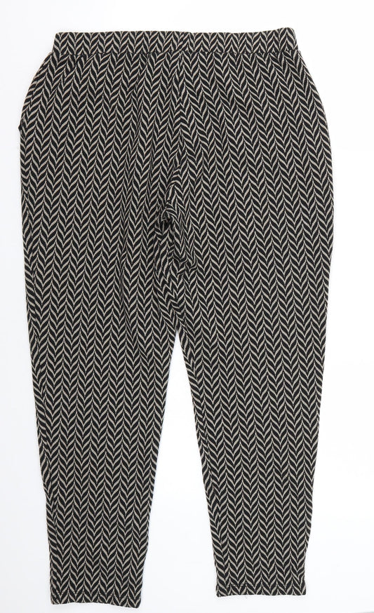 NEXT Womens Black Trousers Size 14 L25 in