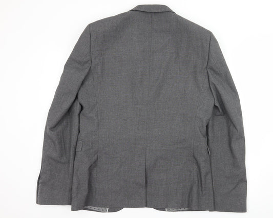 NEXT Mens Grey Striped Jacket Suit Jacket Size L