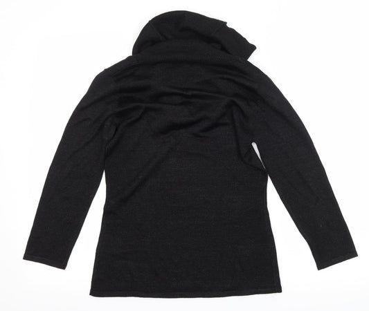 Pomodoro Womens Black Knit Pullover Jumper Size 10