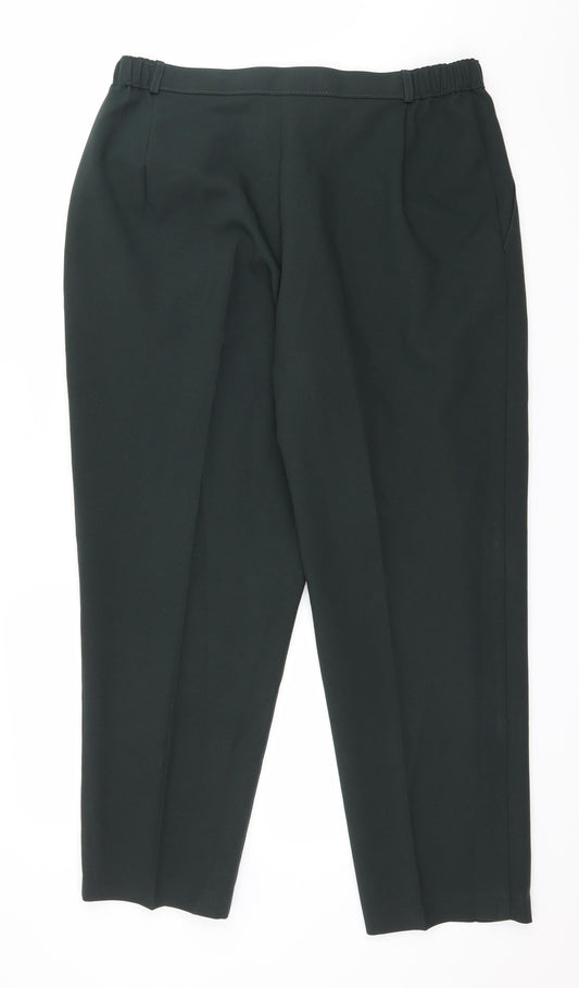 Marks and Spencer Womens Green Trousers Size 18 L27 in