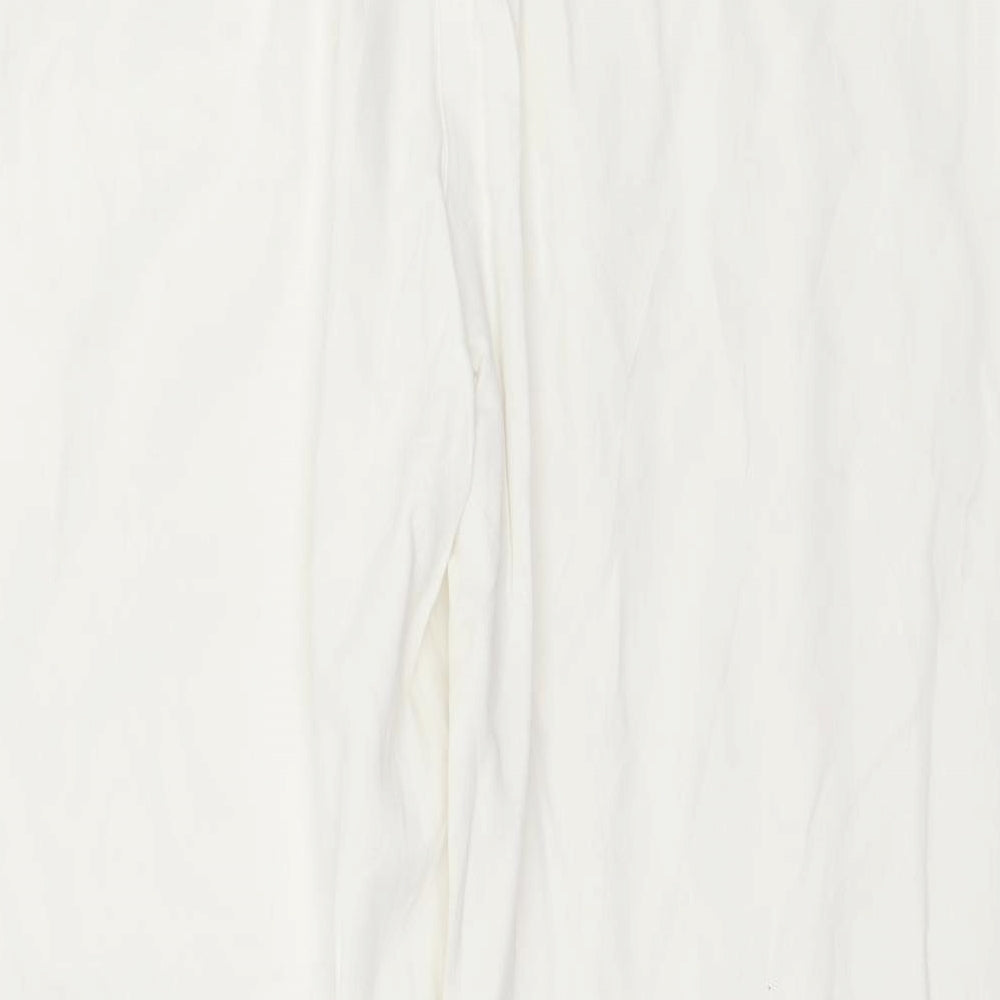 Preworn Womens White Trousers Size L L28 in