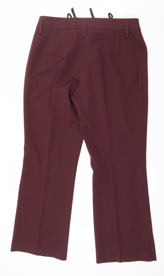 Preworn Womens Red Trousers Size 18 L28 in