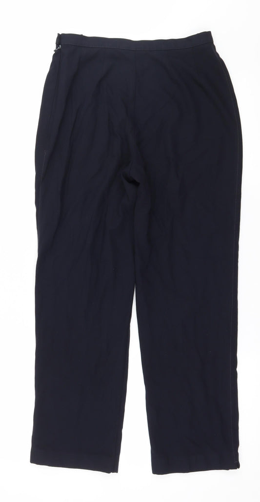 Marks and Spencer Womens Blue Trousers Size 10 L25 in