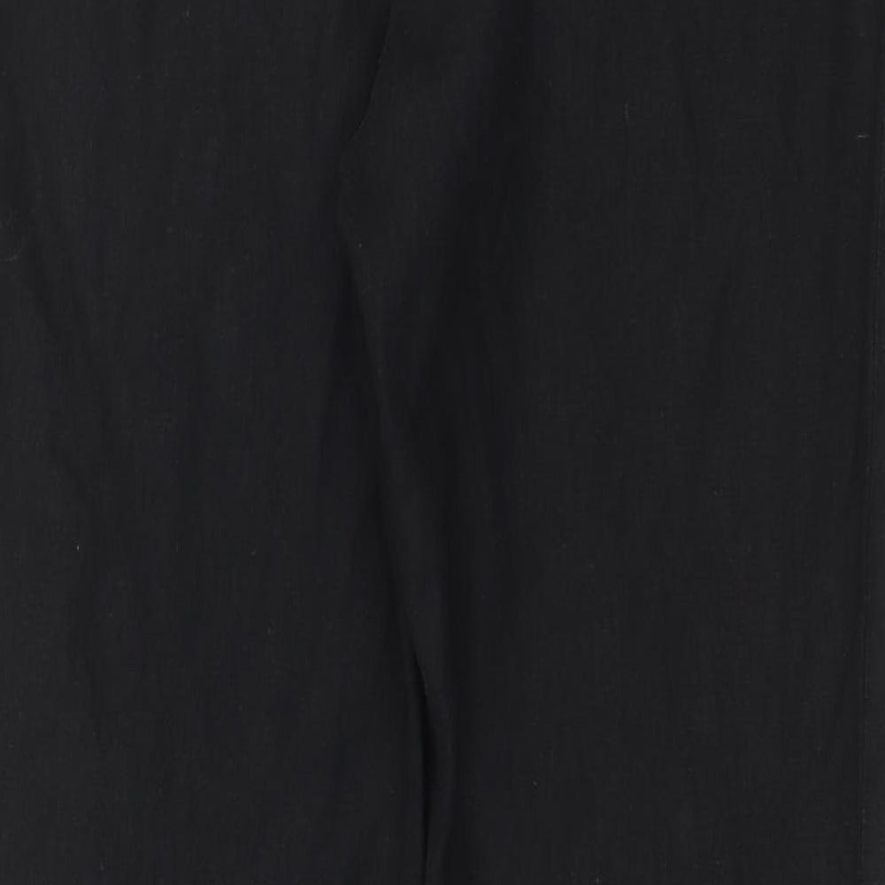 Brand and care label for Collezioni women’s black trousers, size UK 12, 29-inch leg