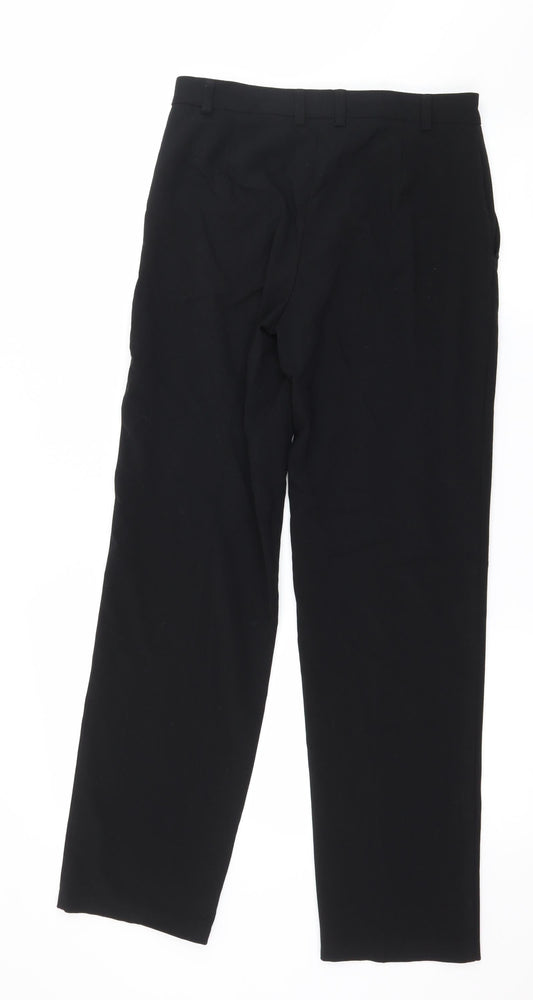 Marks and Spencer Womens Black Trousers Size 8 L29 in