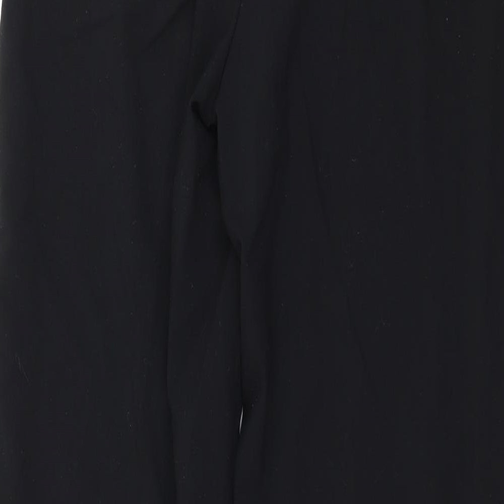 Brand and care label for Marks & Spencer women’s black trousers, size UK 8, 29-inch leg