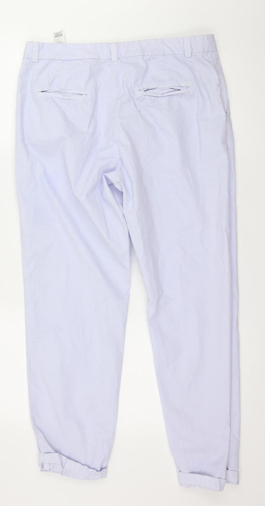Marks and Spencer Womens Blue Trousers Size 14 L27 in