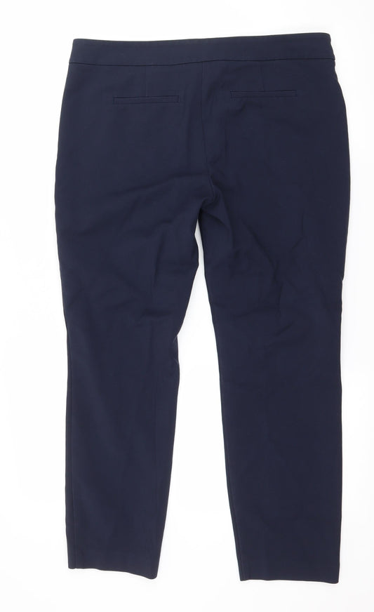 NEXT Womens Blue Trousers Size 14 L26 in