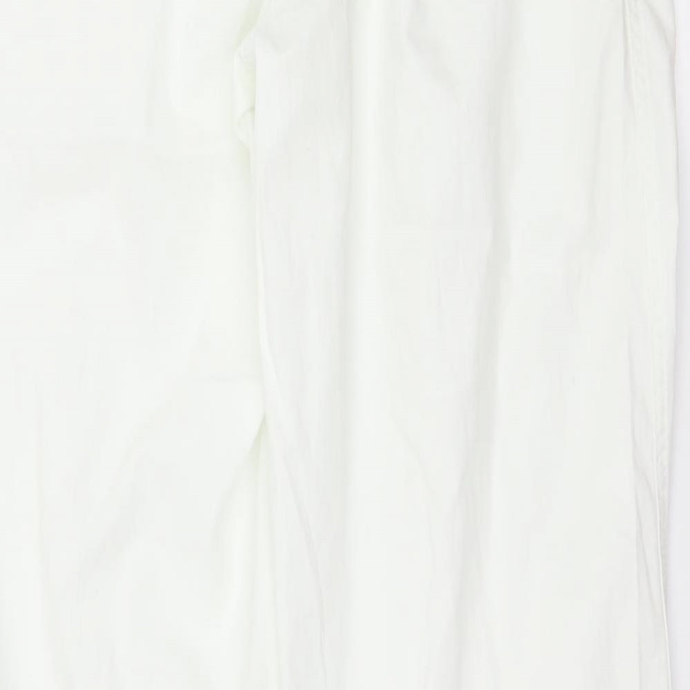 Bonmarché Womens White Trousers Size 12 L28 in