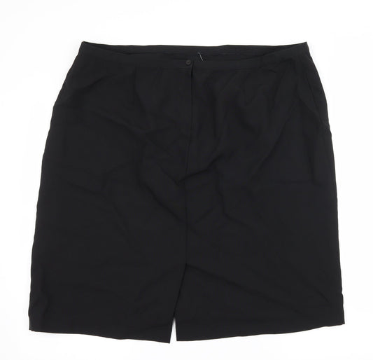 Preworn Womens Black A-Line Skirt Size 42 in
