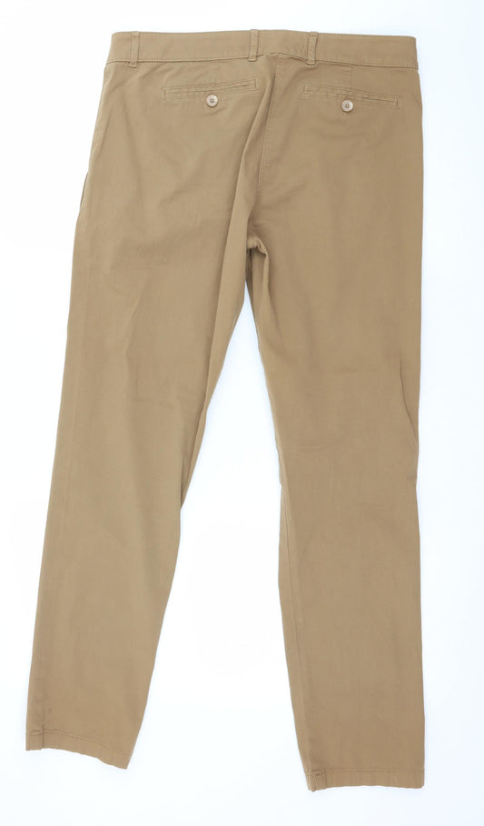 Marks and Spencer Womens Brown Trousers Size 12 L29 in