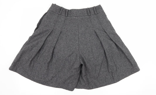 Warehouse Womens Grey Paperbag Shorts Size 30 in