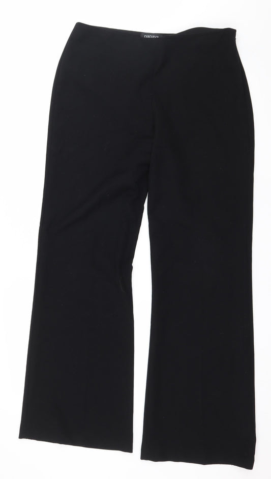 Papaya Womens Black Trousers Size 12 L31 in