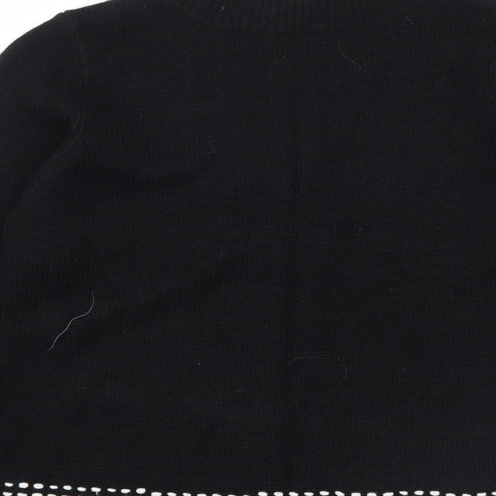 Brand and care label for Bonmarché women’s black cardigan jumper, size S