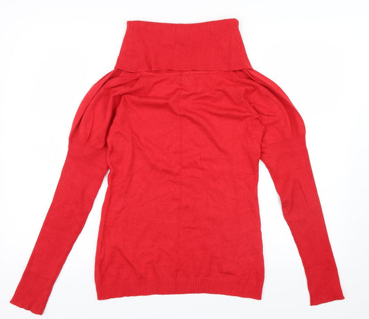 Brave Soul Womens Red Pullover Jumper Size 12