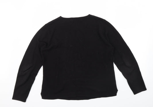 CORDELIA Womens Black Pullover Jumper Size 14