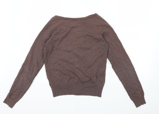 Preworn Womens Brown Cardigan Jumper Size 38