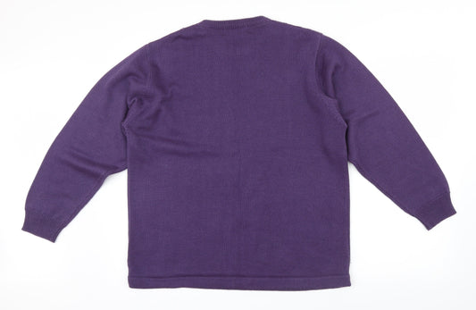 Akal Womens Purple Pullover Jumper Size L