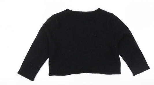 AMARANTO Womens Black Cardigan Jumper Size 16