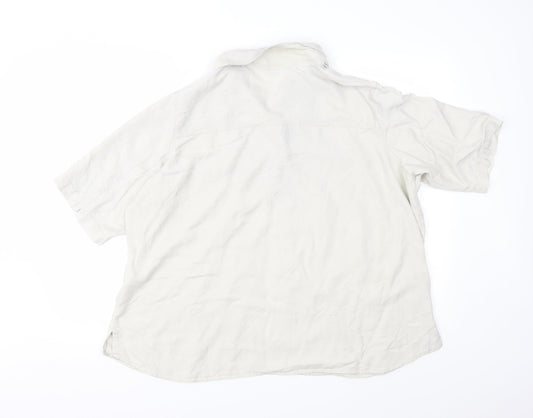 Marks and Spencer Womens Grey Basic Button-Up Size 22