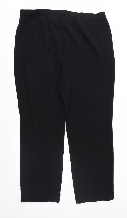 Marks and Spencer Womens Black Trousers Size 18 L30 in