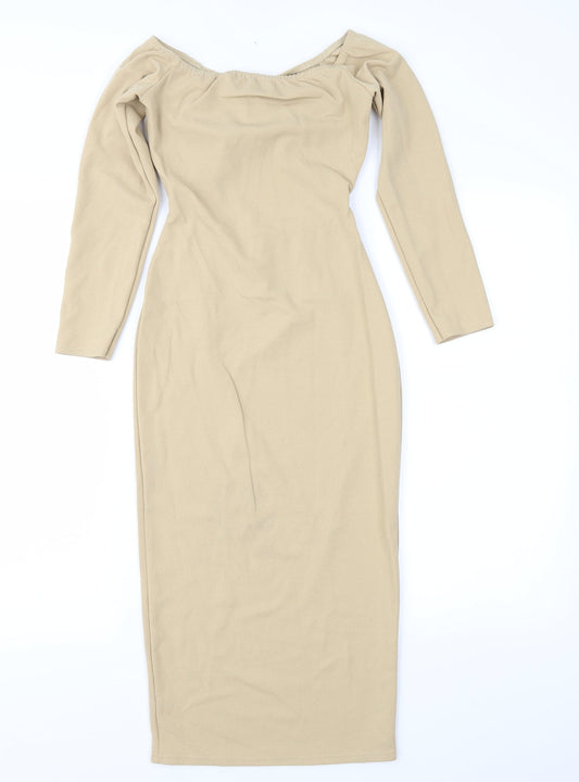 Pretty Lady Womens Brown Sheath Size 8