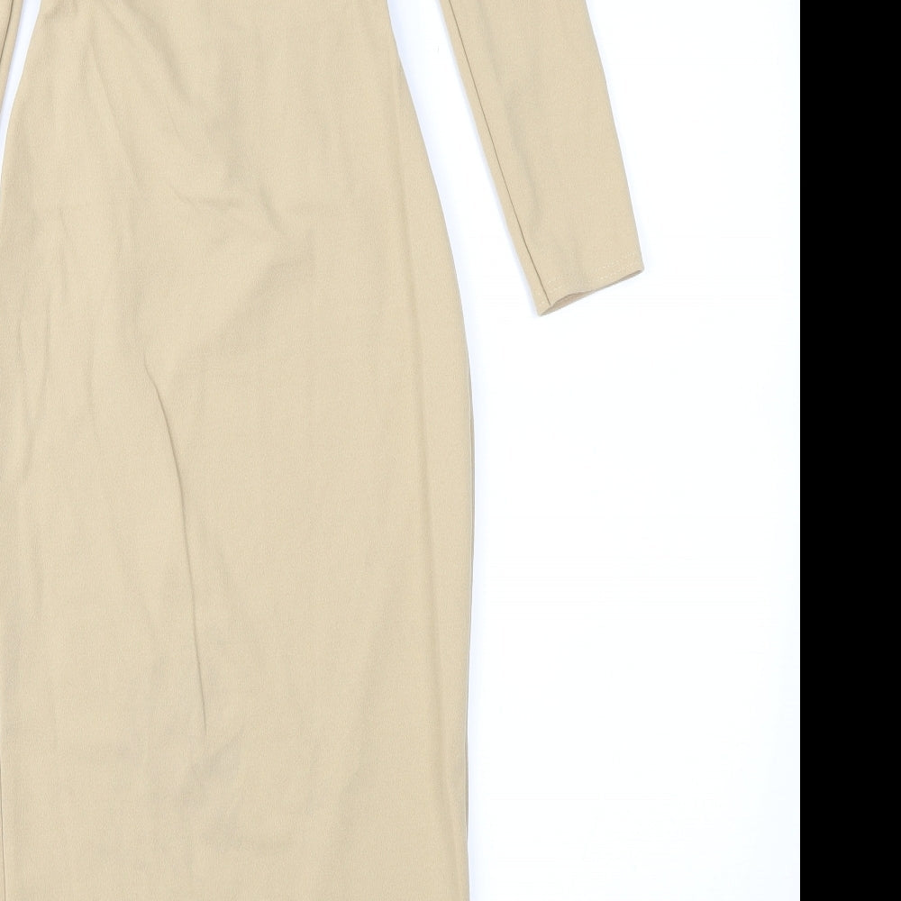 Pretty Lady Womens Brown Sheath Size 8