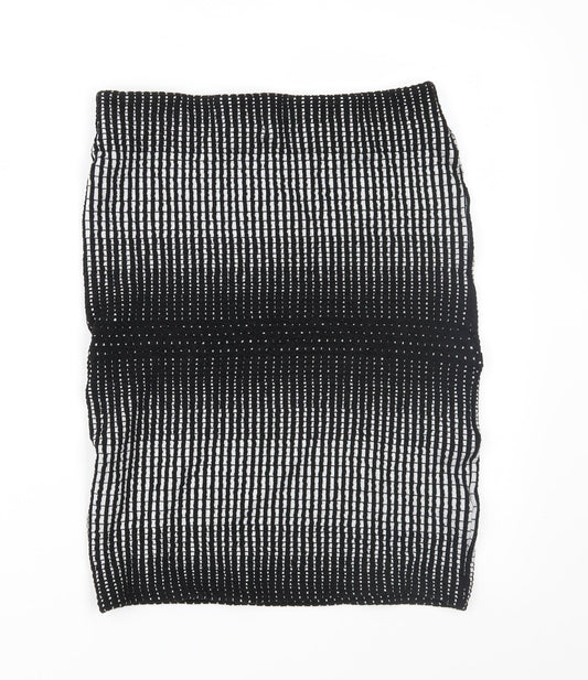 A&G Womens Black Geometric Straight & Pencil Skirt Size 12