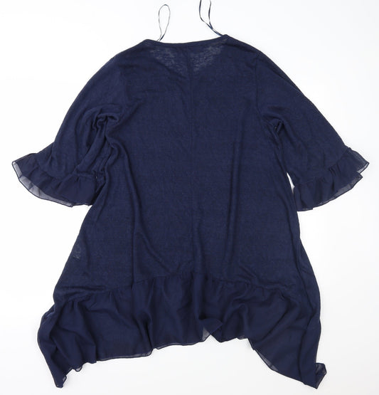 QED London Womens Blue Knit Pullover Jumper Size S