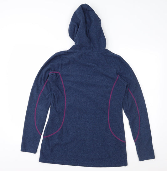 Atunas Womens Blue Fleece Pullover Hoodie Size M
