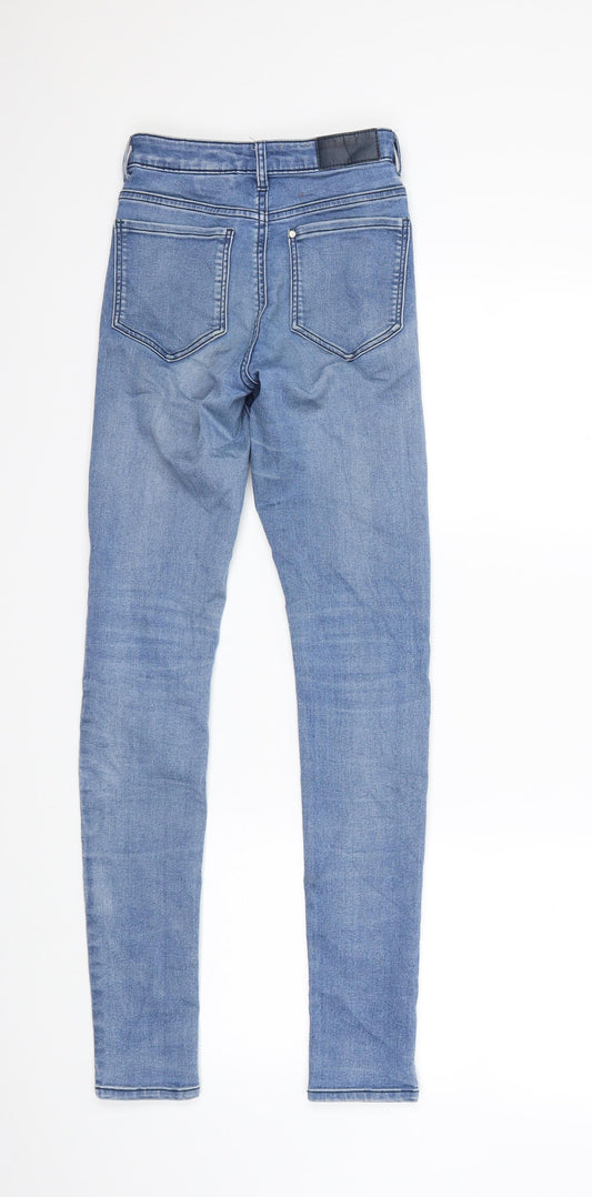 H&M Womens Blue Denim Skinny Jeans Size 24 in L30 in