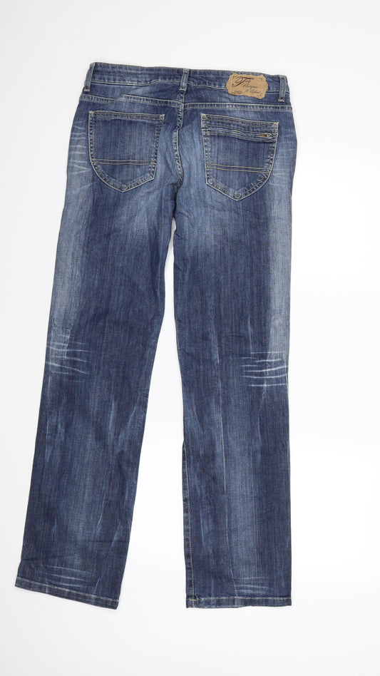 Street One Womens Blue Denim Straight Jeans Size 32 in L31 in