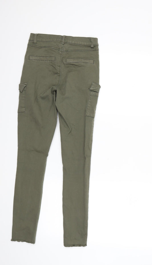 Dorothy Perkins Womens Green Denim Skinny Jeans Size 8 L26 in