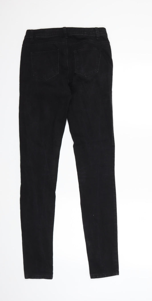 Dorothy Perkins Womens Black Denim Skinny Jeans Size 8 L30 in