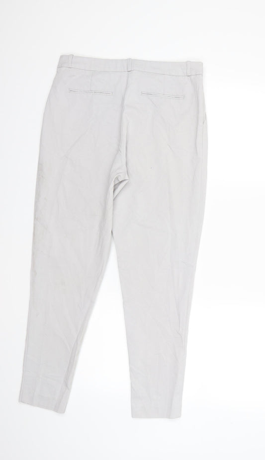 RESERVED Womens Grey Trousers Size 8 L26 in