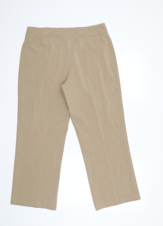 Stockshop Womens Beige Trousers Size 14 L26 in