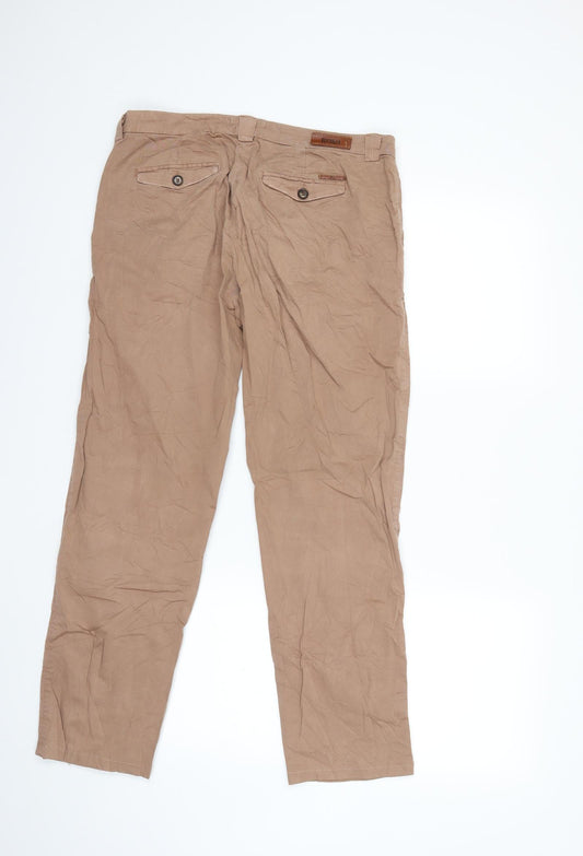 Reiko Womens Brown Chino Trousers Size 34 in L26 in