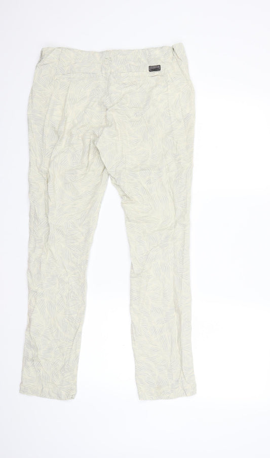 BIG STAR Womens Beige Floral Trousers Size L L29 in