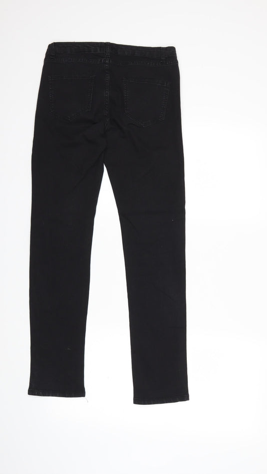 B.YOU Womens Black Denim Skinny Jeans Size 8 L28 in