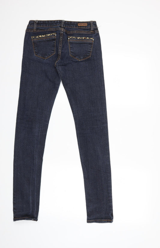 Miss Anna Womens Blue Denim Skinny Jeans Size 10 L31 in