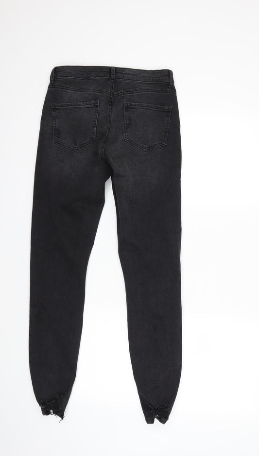 Denim & Co. Womens Black Denim Skinny Jeans Size 10 L28 in